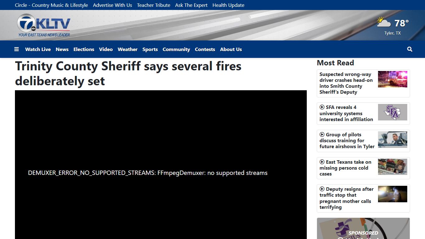 Trinity County Sheriff says several fires deliberately set